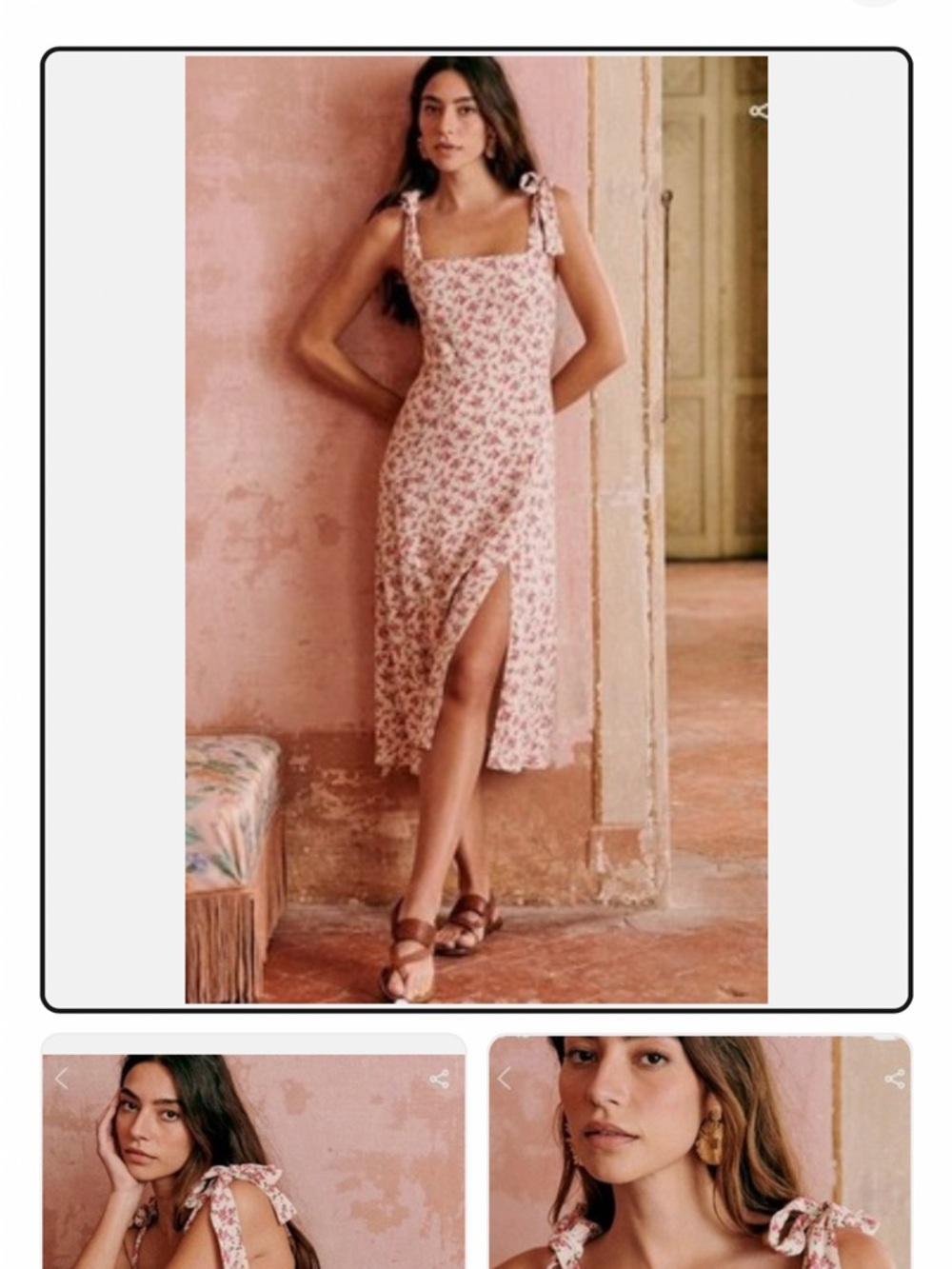Sezane Pink floral Dorotha Dress